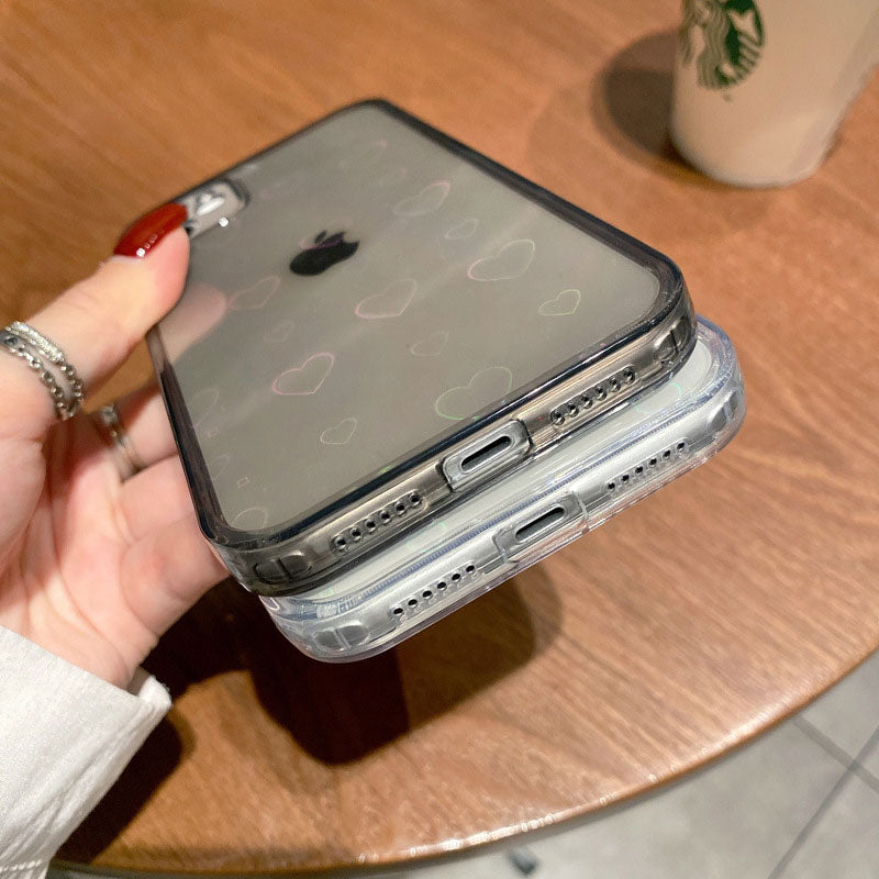 Laser Colorful Plum Blossom Love iPhone Case