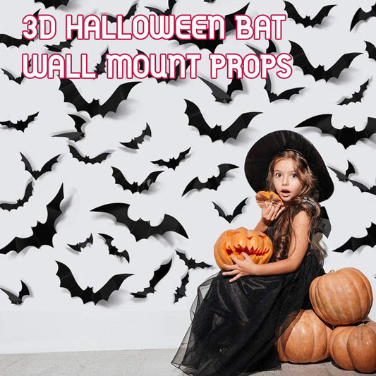 3D Halloween Bat Wall Mount Props