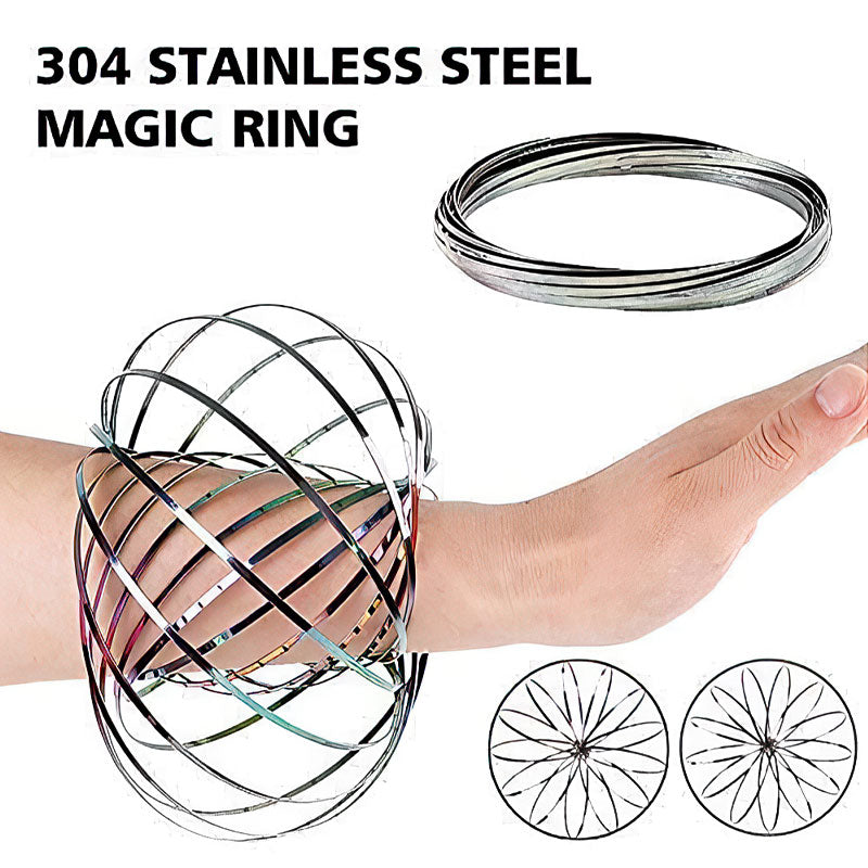 Stainless Steel Firm Flow Ring Magic Bracelet Toy