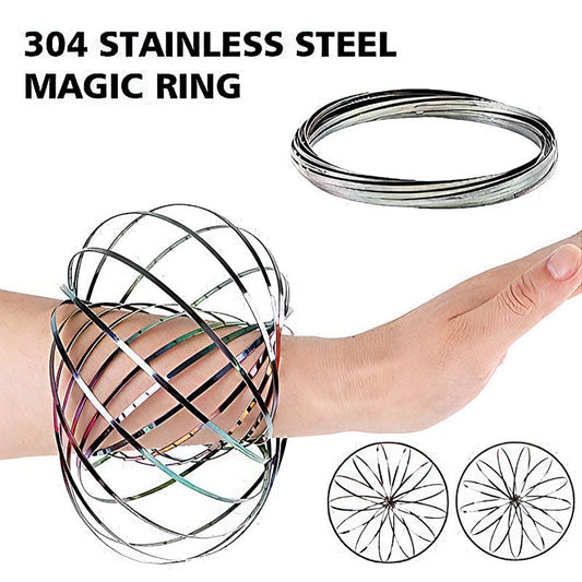 Stainless Steel Firm Flow Ring Magic Bracelet Toy