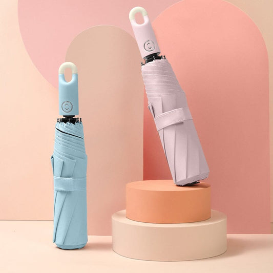 Dreifach selbstöffnender und zurückziehbarer Regenschirm mit Schnalle/Self-opening retractable buckle umbrella