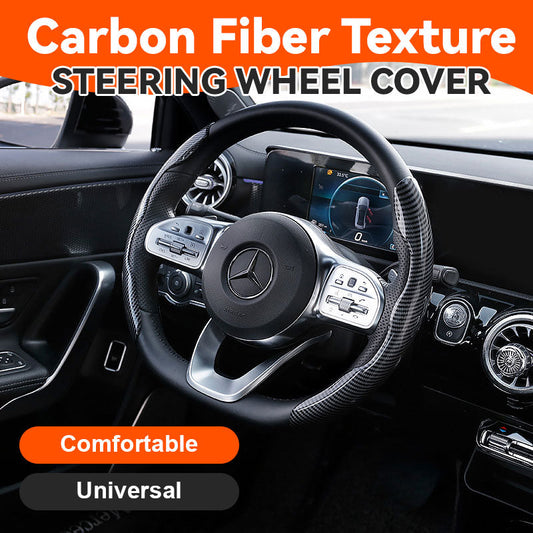 Carbon Fiber Texture Steering Wheel Cover