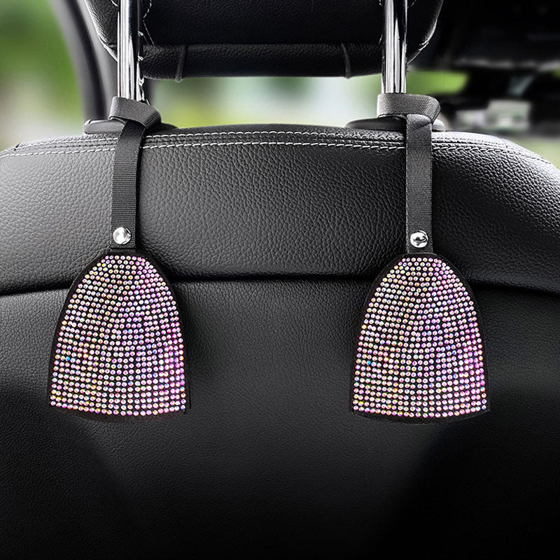 2PCS Bling Bling Car Seat Back Hidden Hooks