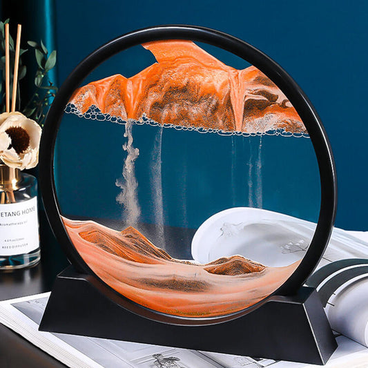 Sandscapes in Motion Round Glass 3D Deep Sea Sand Art