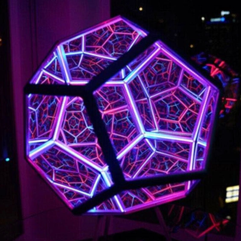 Infinite Dodecahedron Color Art Light