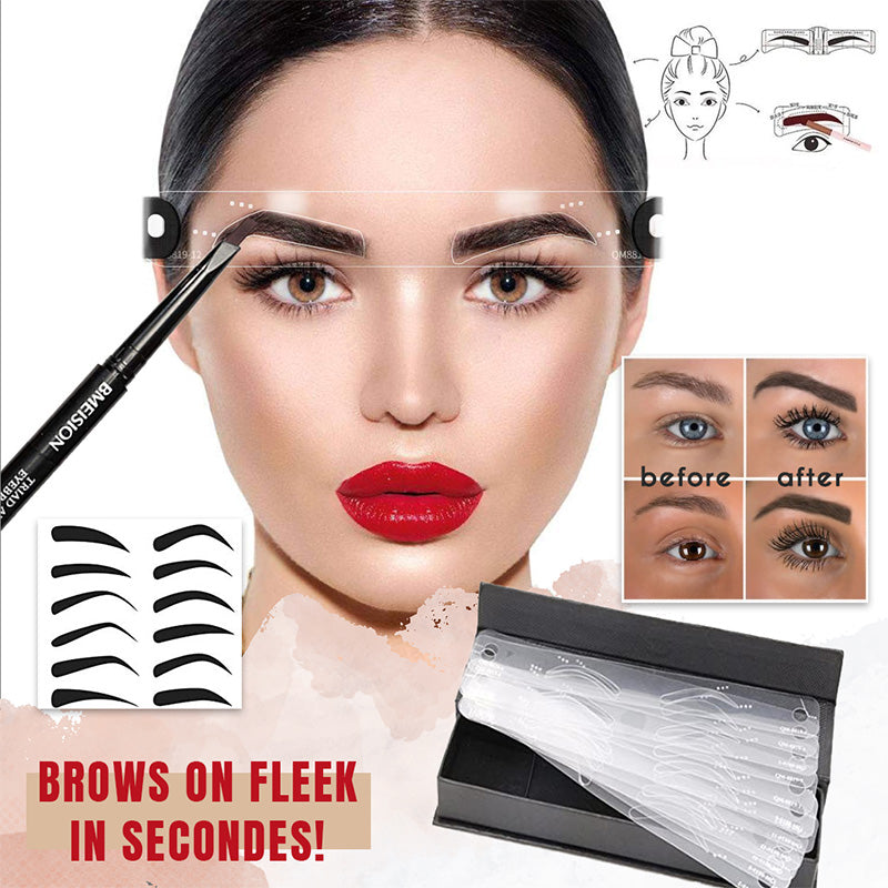 12 eyebrow straps in different shapes Template Straps