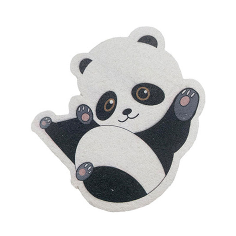 Absorbent Cartoon Wood Pulp Cotton Dishcloth Cleaning Cloth