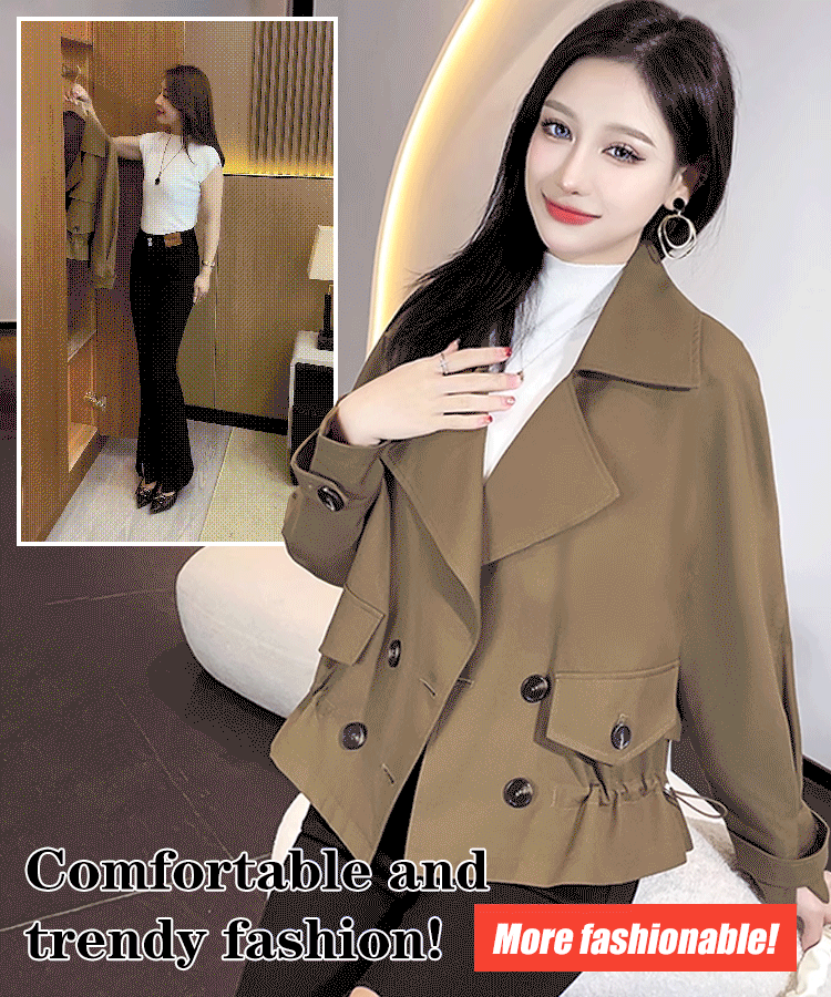 Spring And Autumn Casual Coat Loose Trench Coat