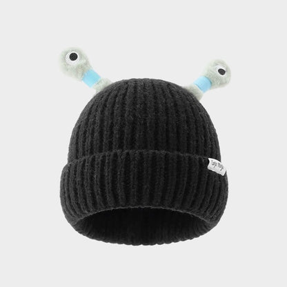 🔥Winter Parent-Child Cute Glowing Little Monster Knit Hat/Cute glowing little monster knitted hat