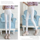 Ice Silk Stretch Skinny High-Waisted Nine-Point Leggings