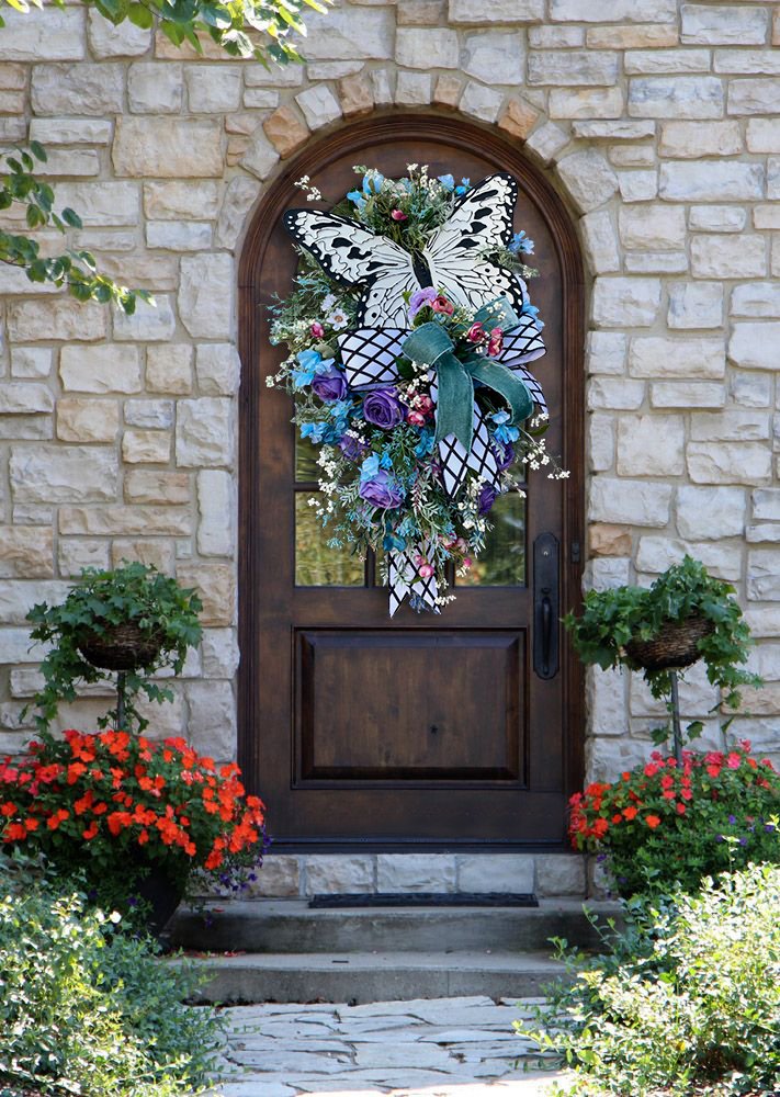 Spring Front Door Swag-Rustic Home Decor