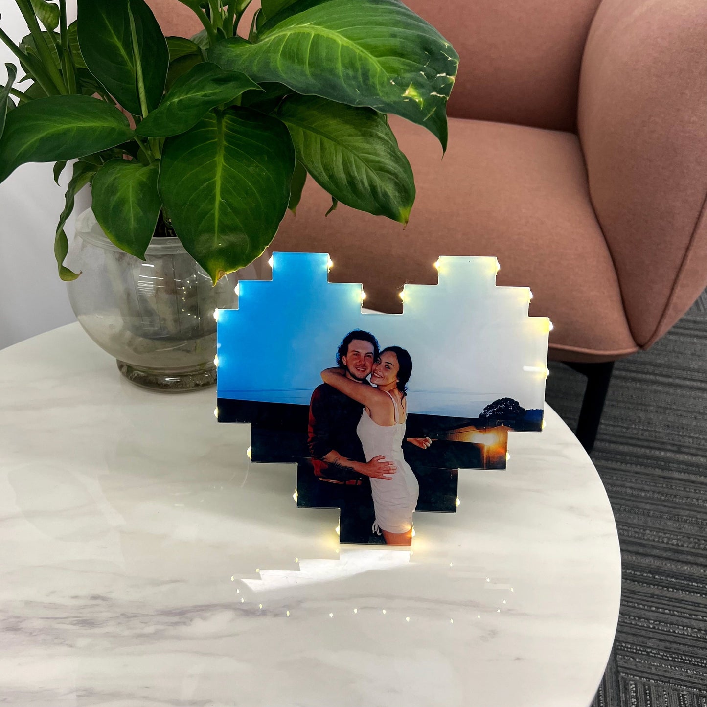 Custom Heart Shape Photo Collage Lamp💞