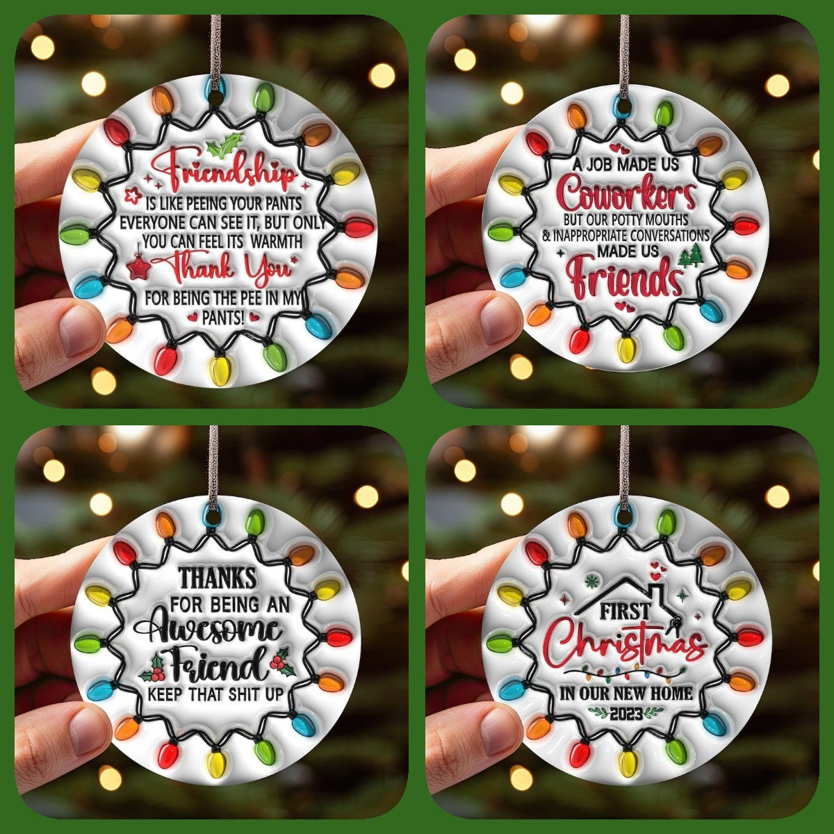 Christmas Promotion🎁Besties Christmas Round Decorations