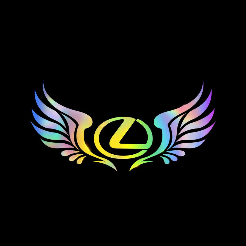 3D Angel Wings Colorful Laser Car Sticker（2PCS）