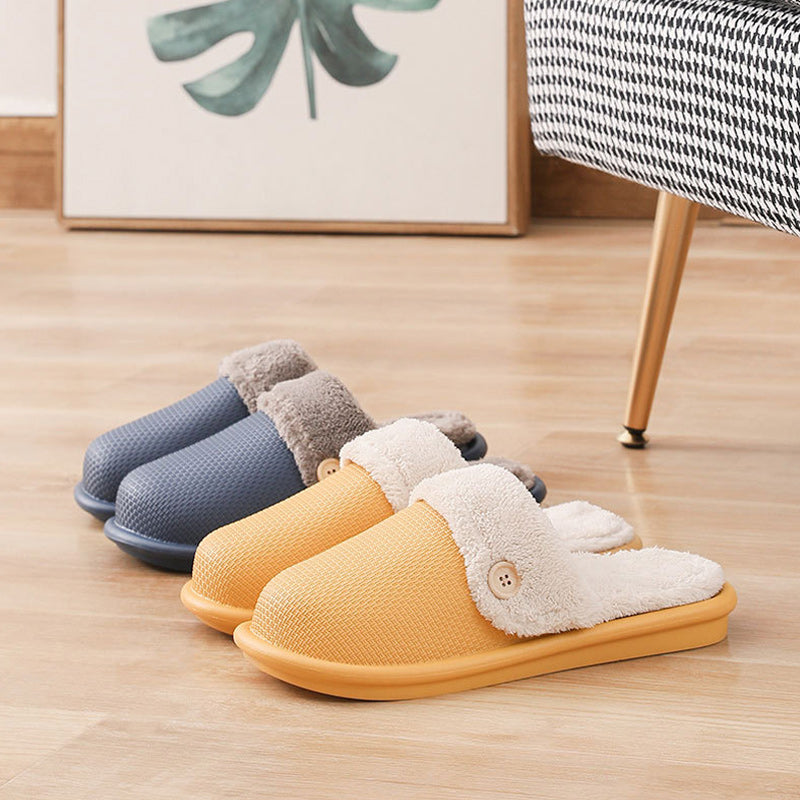 Cotton Slippers for Men Autumn and Winter Indoor Removable