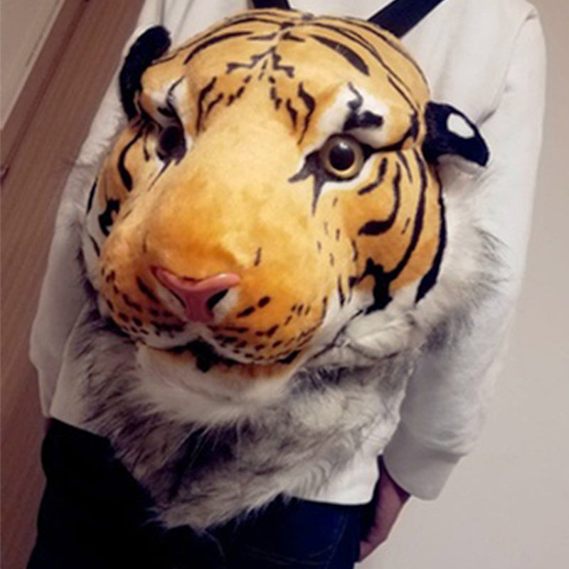 Fashion Lion & Tiger Head Backpack Multifunc Outdoor Bags