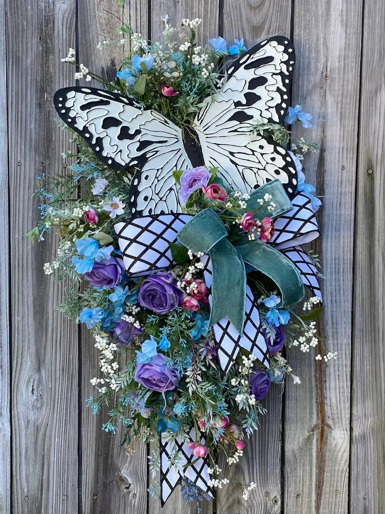 Spring Front Door Swag-Rustic Home Decor