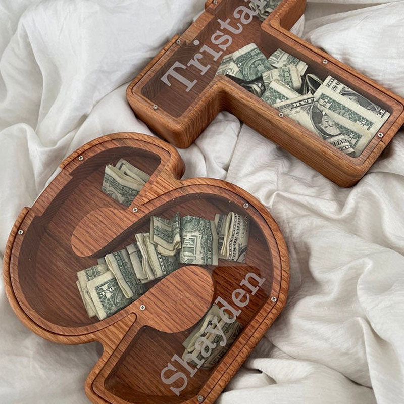 Personalized Boys/Girls Piggy Bank-Wood Gift For Kids