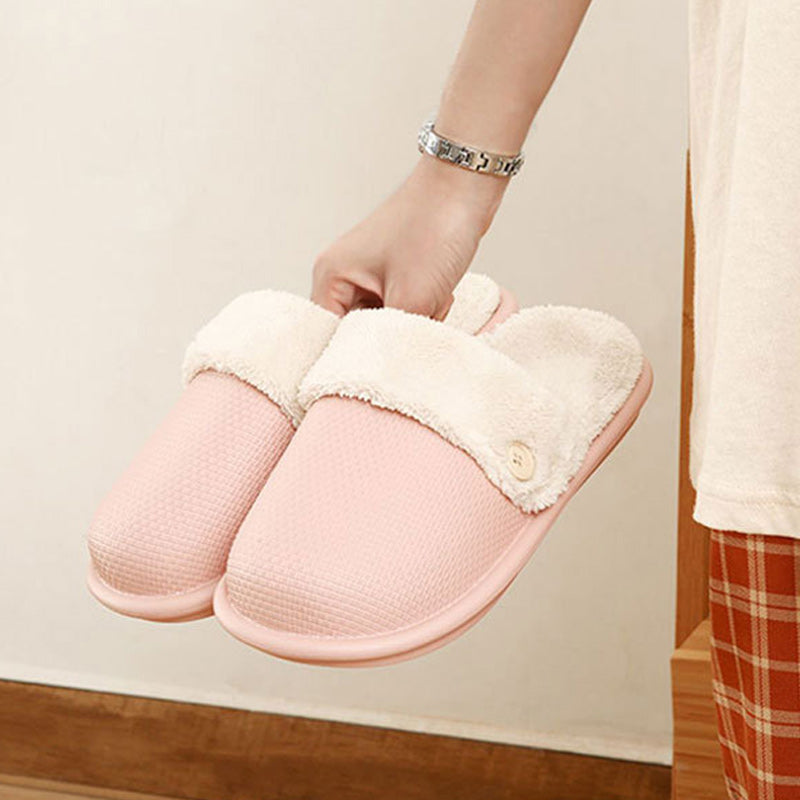 Cotton Slippers for Men Autumn and Winter Indoor Removable