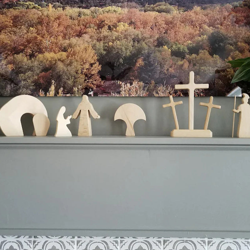 Easter Scene Wooden Decoration