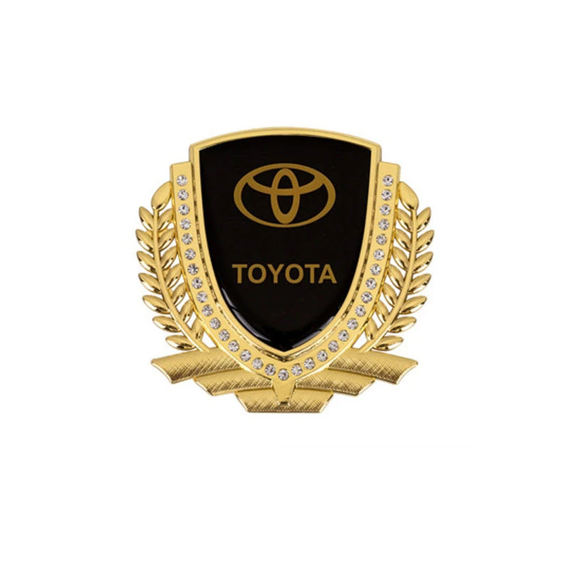 3D Wheat Ear Diamond Metal Creative Car Sticker