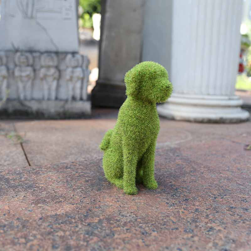 Moss Animal Statue Green Fuzzy Flocked