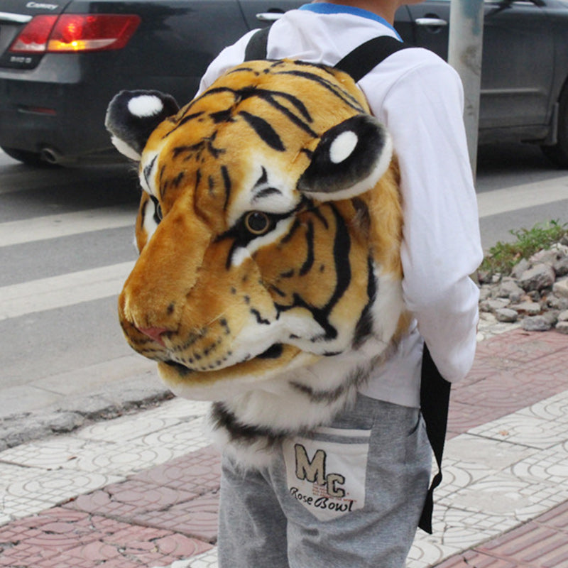 Fashion Lion & Tiger Head Backpack Multifunc Outdoor Bags