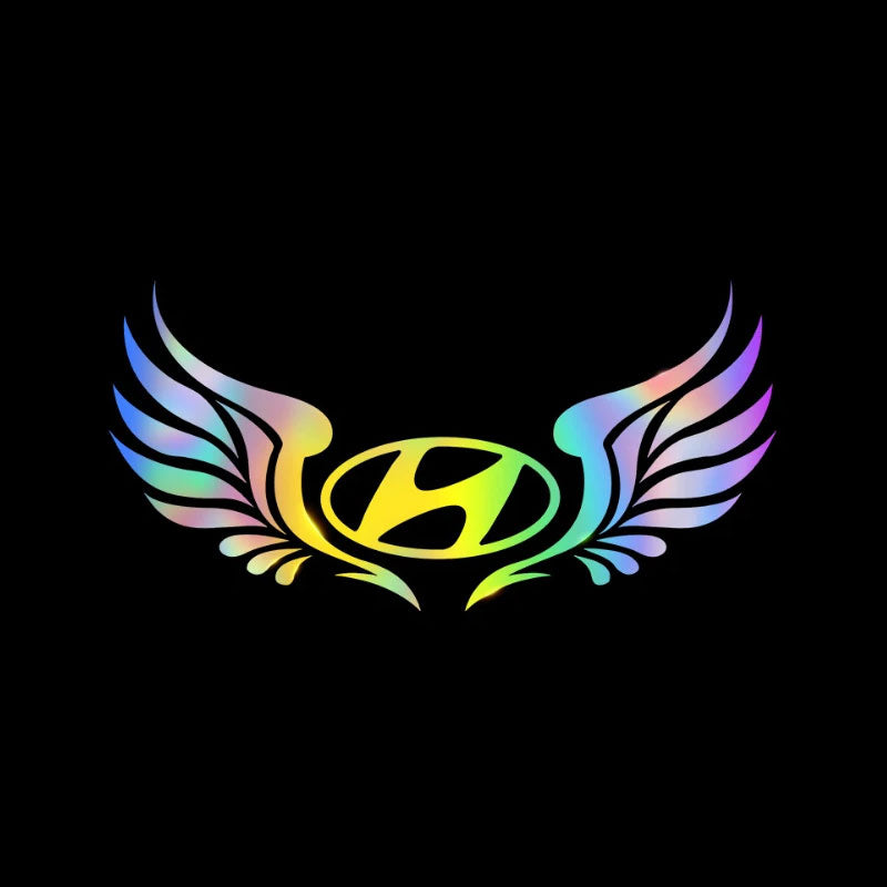 3D Angel Wings Colorful Laser Car Sticker（2PCS）