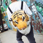 Fashion Lion & Tiger Head Backpack Multifunc Outdoor Bags