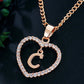 Heart A-Z Initial Letter Necklace