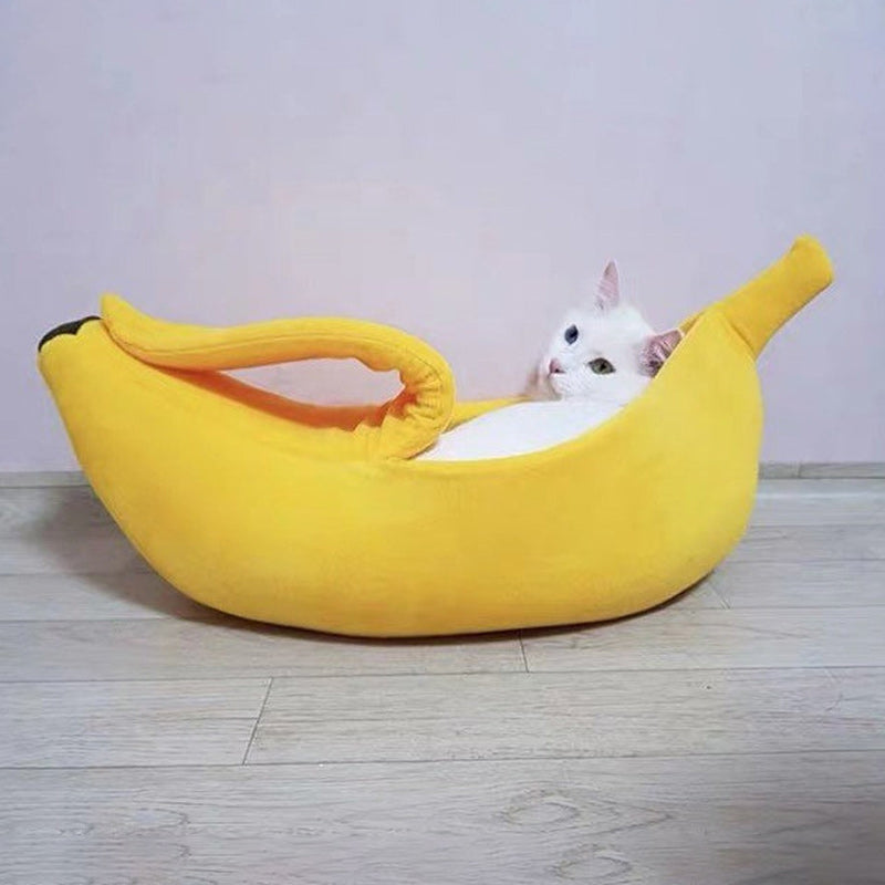 Cute Banana Pet Kennel Cat Bed House