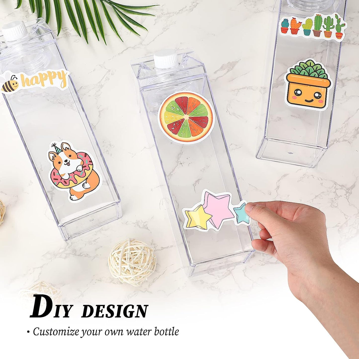 Clear Milk Carton Water Bottle✨