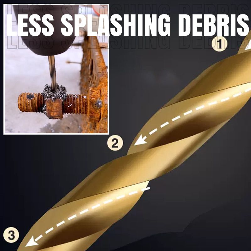 Titanium-Plated High-Speed Steel Drill Bit Set (Multiple Sets Of Specifications)