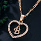 Heart A-Z Initial Letter Necklace