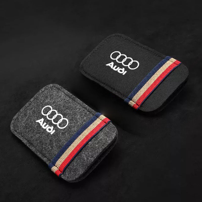 Car Visor Sunglasses Leather Holder