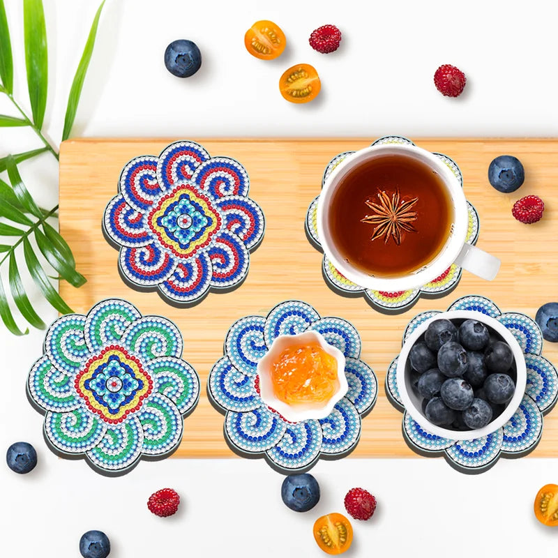 Sets de dessous de verre en diamant, dessous de verre en peinture diamant/Diamond Crafts Coasters Diamond Painting Coasters