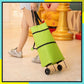 Folding Shopping Bag Collapsible Trolley Bags with Wheels