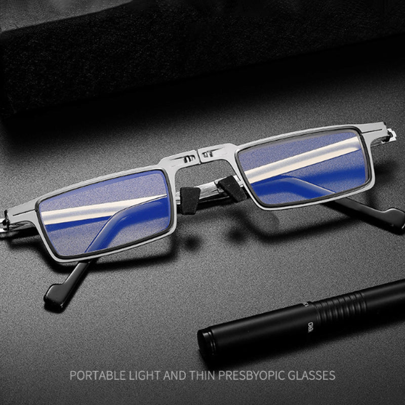 🔥2022 Hot Sell 🔥 Ultra Light Titanium Material Screwless Foldable Reading Glasses