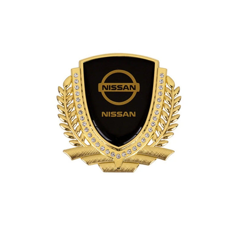 3D Wheat Ear Diamond Metal Creative Car Sticker