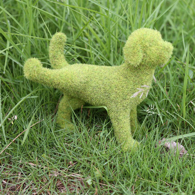 Moss Animal Statue Green Fuzzy Flocked
