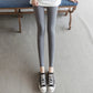 Ice Silk Stretch Skinny High-Waisted Nine-Point Leggings