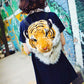 Fashion Lion & Tiger Head Backpack Multifunc Outdoor Bags