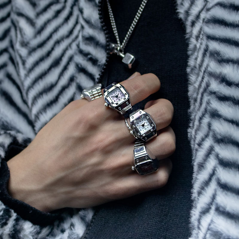 Alloy Case Ring Watch