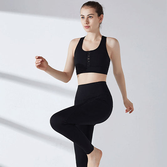 Mesh Stitching Breathable Sports Bra