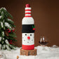 Cartoon Knitted Christmas Wine Bottle Set