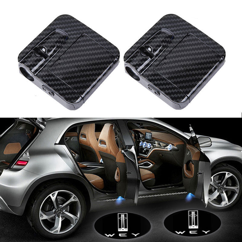 WEY  Wiring Free Carbon Fiber Welcome Light
