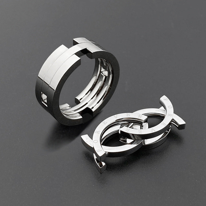 Stainless Steel Kissing Fish Pendant Necklace for Teenagers and Girls