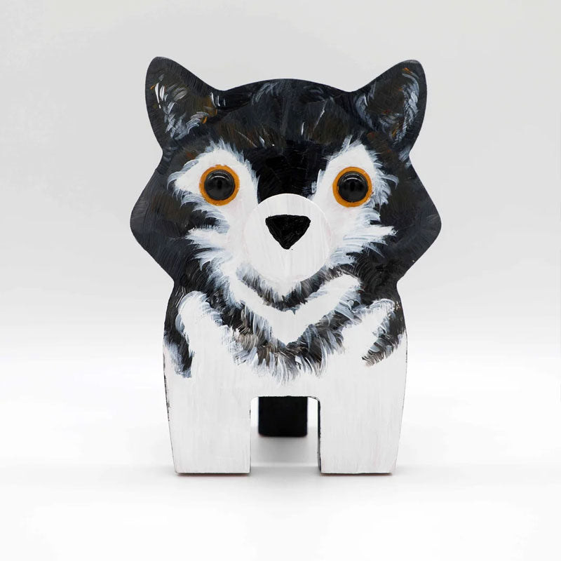 Wolf Wooden Glasses Stand