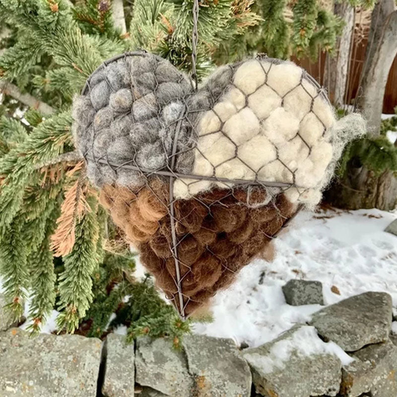 Bird Nesting Heart Outdoor Yard Art