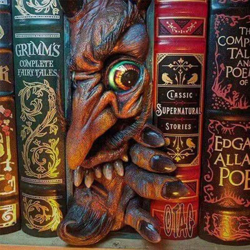 Monster Sculptures Bookends Bookshelf Decor